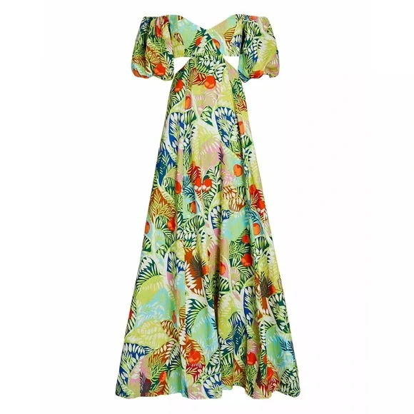 chinese dress ladies Staud Laura Stripe Linen Maxi Sundress